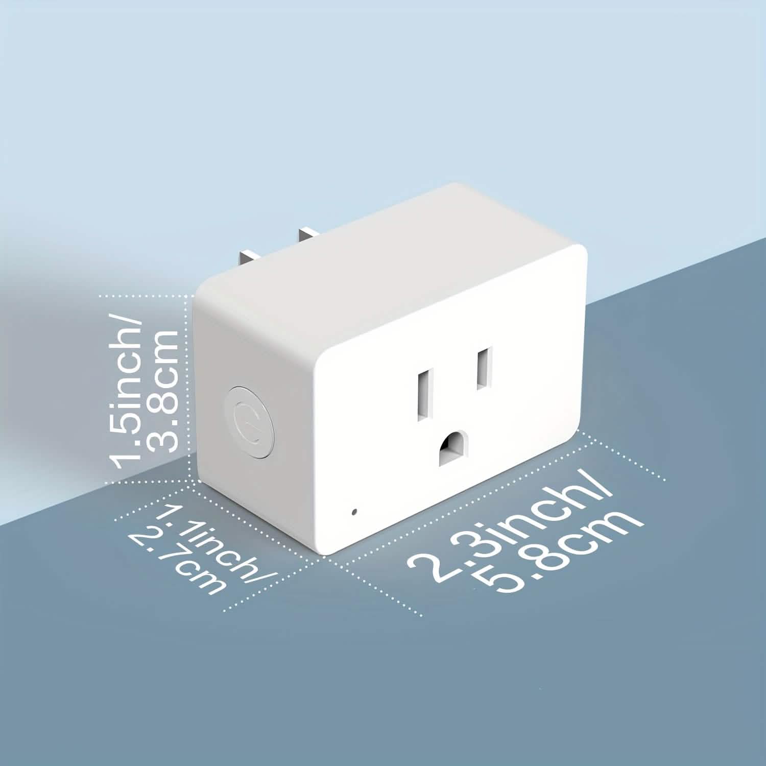 2-Pack: WiFi Smart Plug – 15A, Timer & App Control, Works with Alexa & Google Home