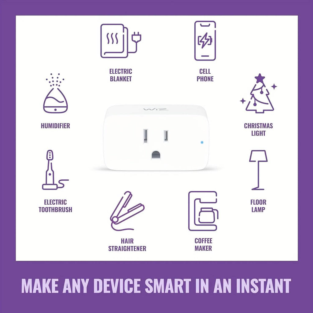 2-Pack: WiFi Smart Plug – 15A, Timer & App Control, Works with Alexa & Google Home